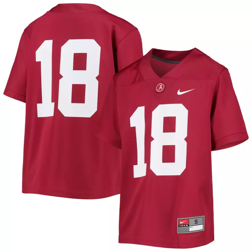 Untouchable 18 Jersey Crimson Red Alabama Tide Men White