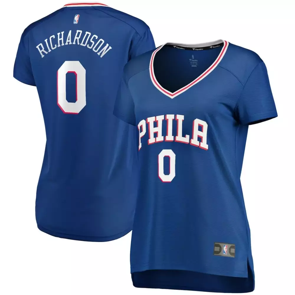 Jase Richardson Jersey Royal Blue Philadelphia 76ers Women NBA White Red Replica