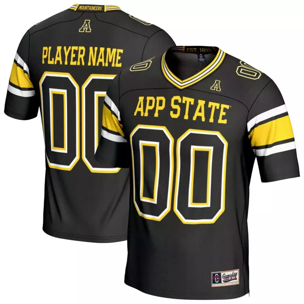 App State Jersey Black Yellow White Gameday Unisex Fashion