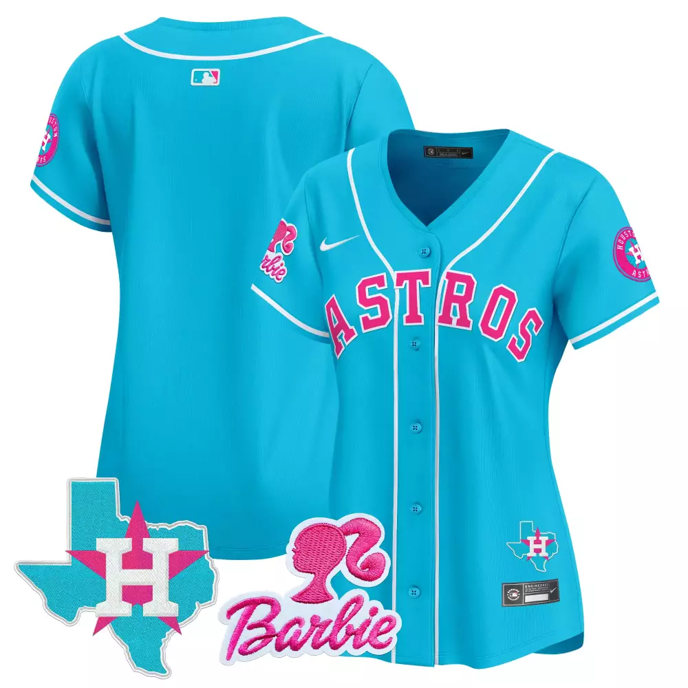 Vaughn Aqua Houston Astros Jersey Blue Barbie Texas Shape 2024 Women Alternate Pink