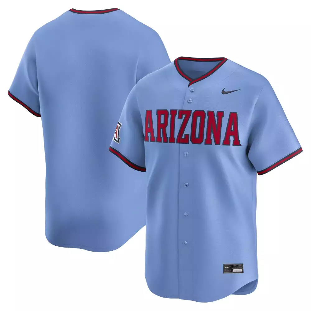 Baseball Arizona Wildcats Jersey Light Blue Men Red Dark All Stitched Vapor