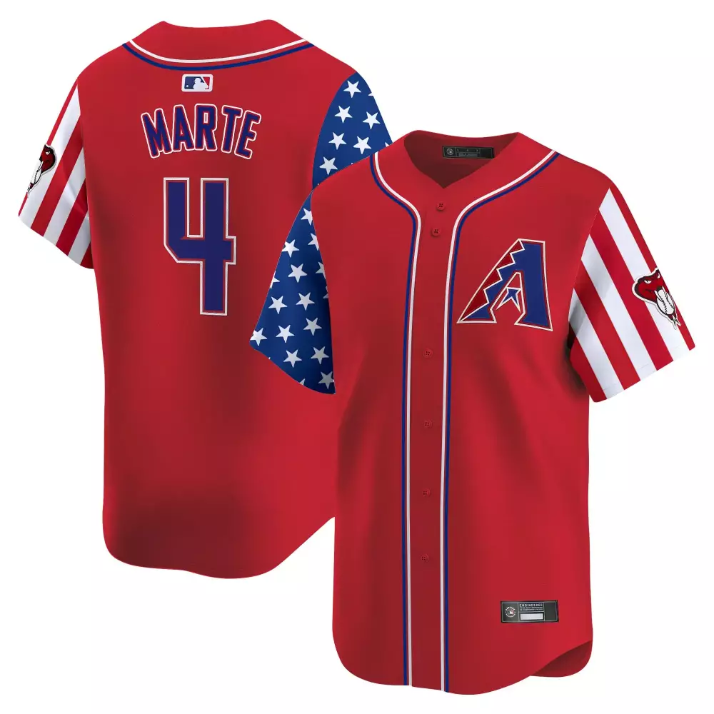 Ketel Marte 4 Jersey Red City Connect Arizona Diamondbacks Men Split Design Blue