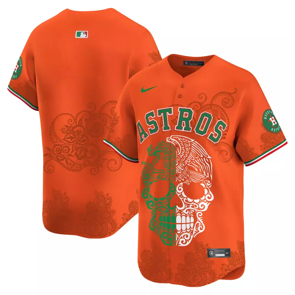 Elly De Houston Astros Jersey Orange Mexican Heritage Men Alternate Custom Design