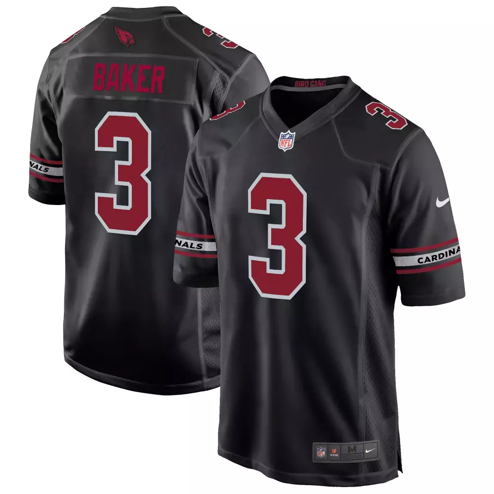 Budda Baker 3 Arizona Cardinals Jersey Black Men Official Red White Game All Stitched