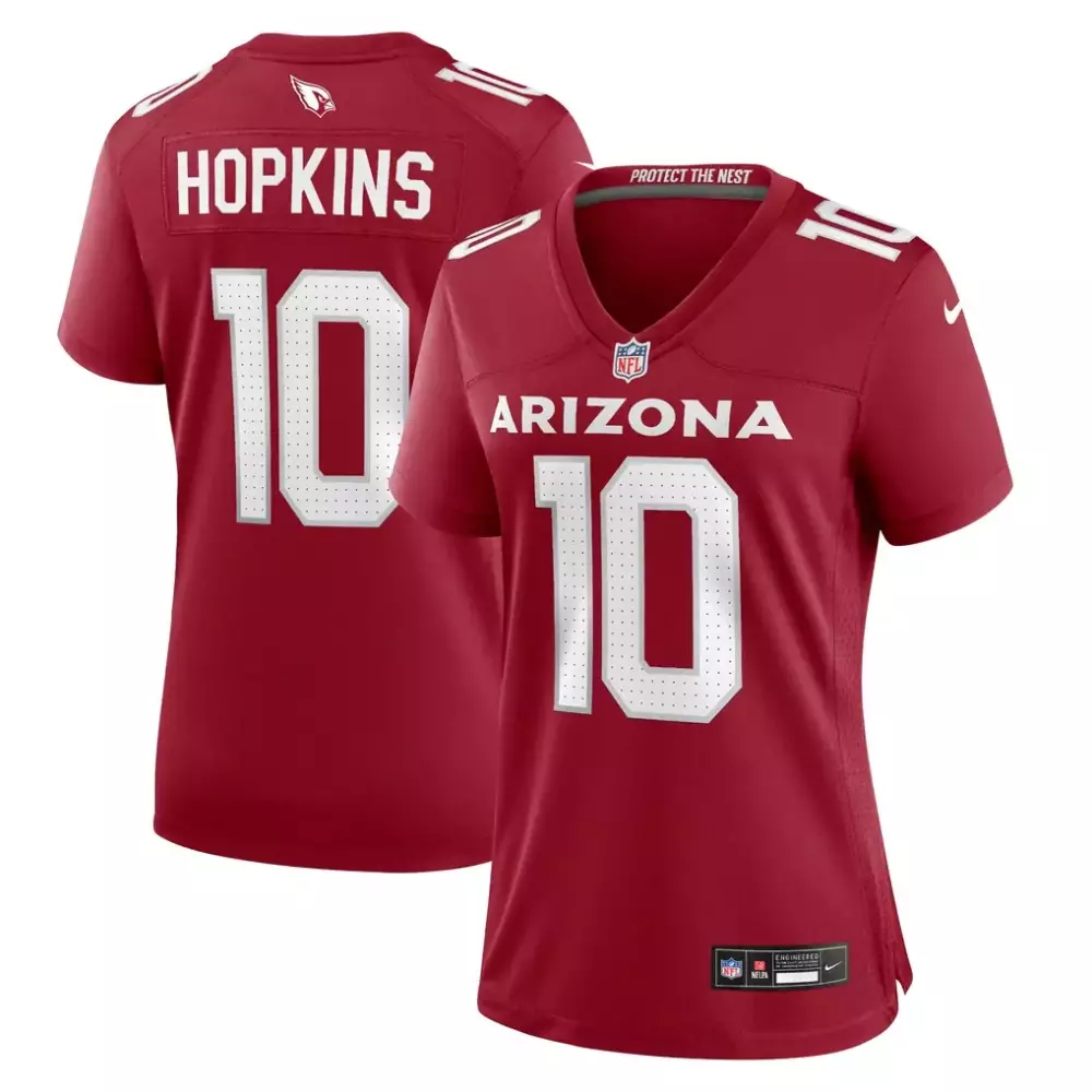 Deandre Hopkins 10 Jersey Maroon Arizona Cardinals Women Replica White