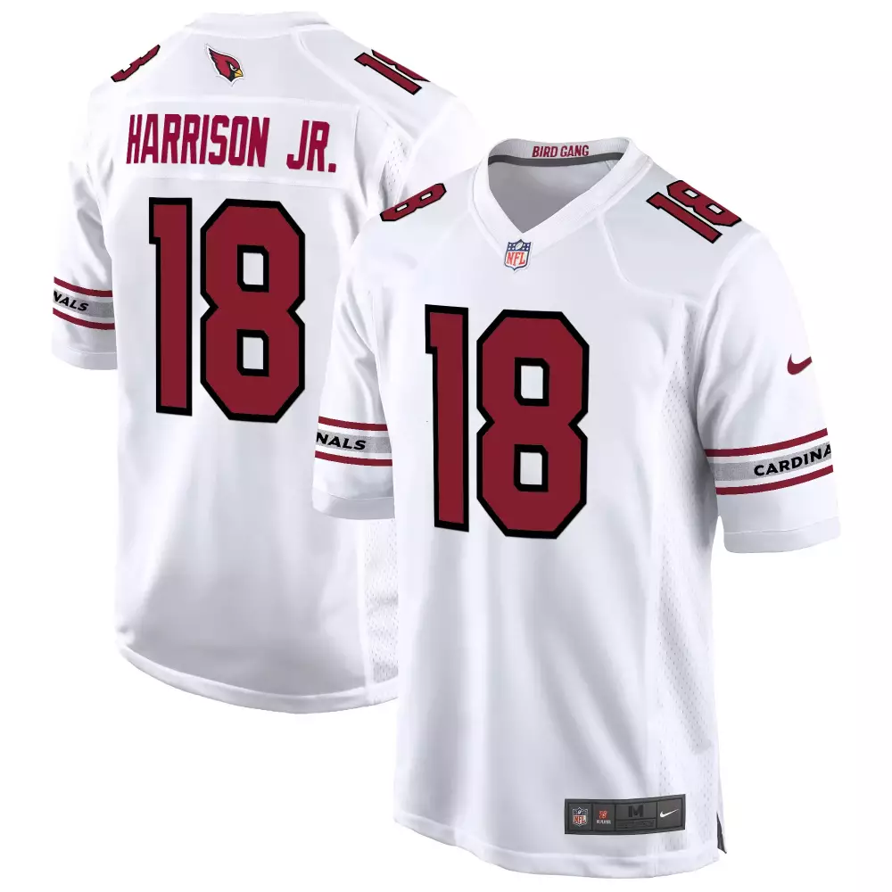 Marvin Harrison Jr. 18 Jersey White Bird Gang Arizona Cardinals Men Cardinal Red