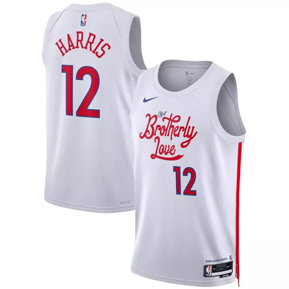 Tobias Harris 12 Jersey White City Of Brotherly Love Philadelphia 76ers Men Edition