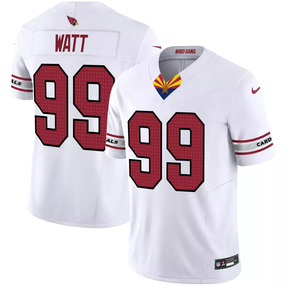Jj Watt 99 Arizona Cardinals Jersey White Men Game Cardinal Red Gray Vapor Limited