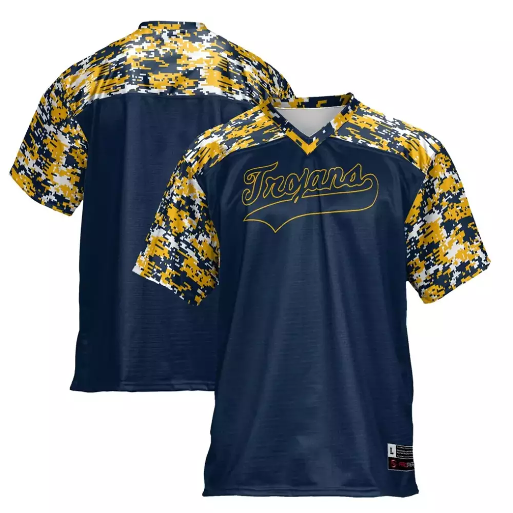 Trojans Jersey Navy Two-tone Custom Design Gold White Black Gameday