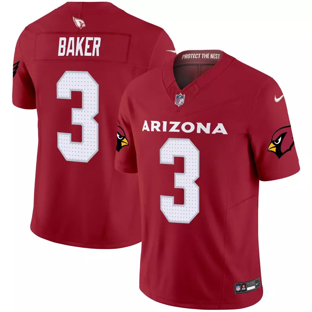 Budda Baker 3 Arizona Cardinals Jersey Red Protect The Nest Men Player White Vapor