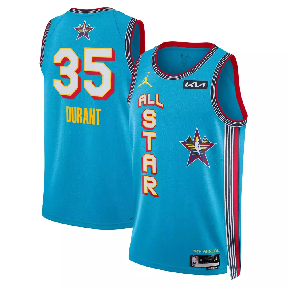 Kevin Durant 35 All Star Jersey Blue 74th Annual All-star Kia 75th Anniversary Men