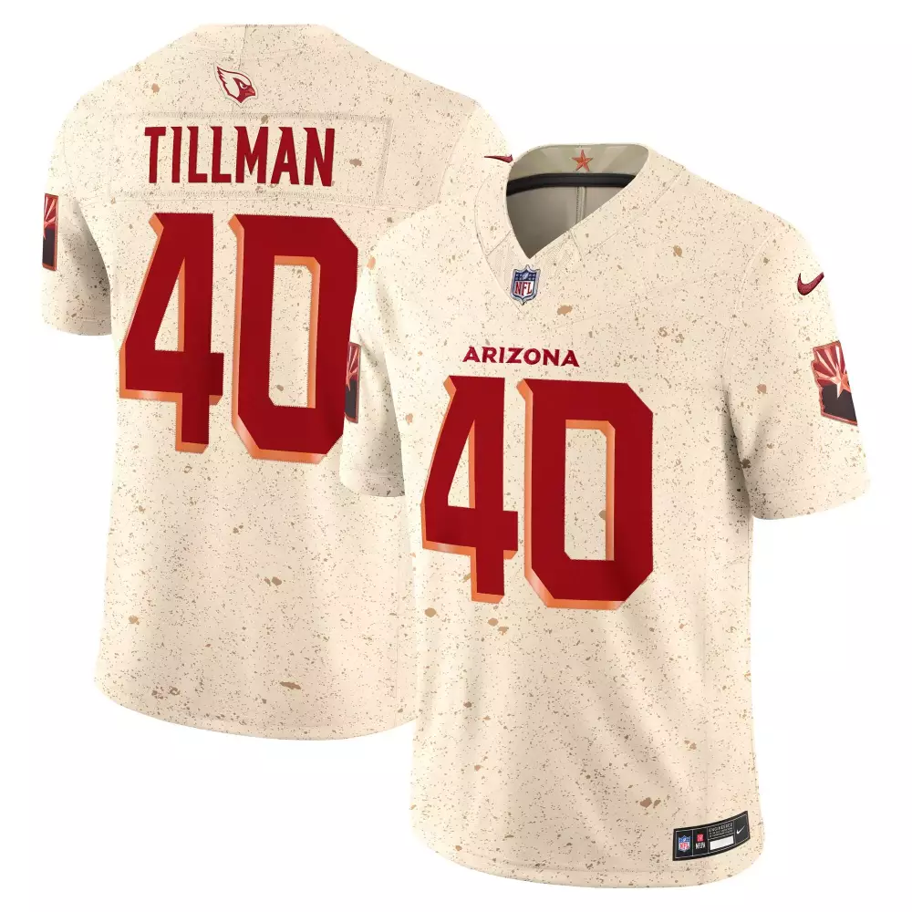 Pat Tillman 40 Arizona Cardinals Jersey Cream Men Custom Design Maroon All Stitched