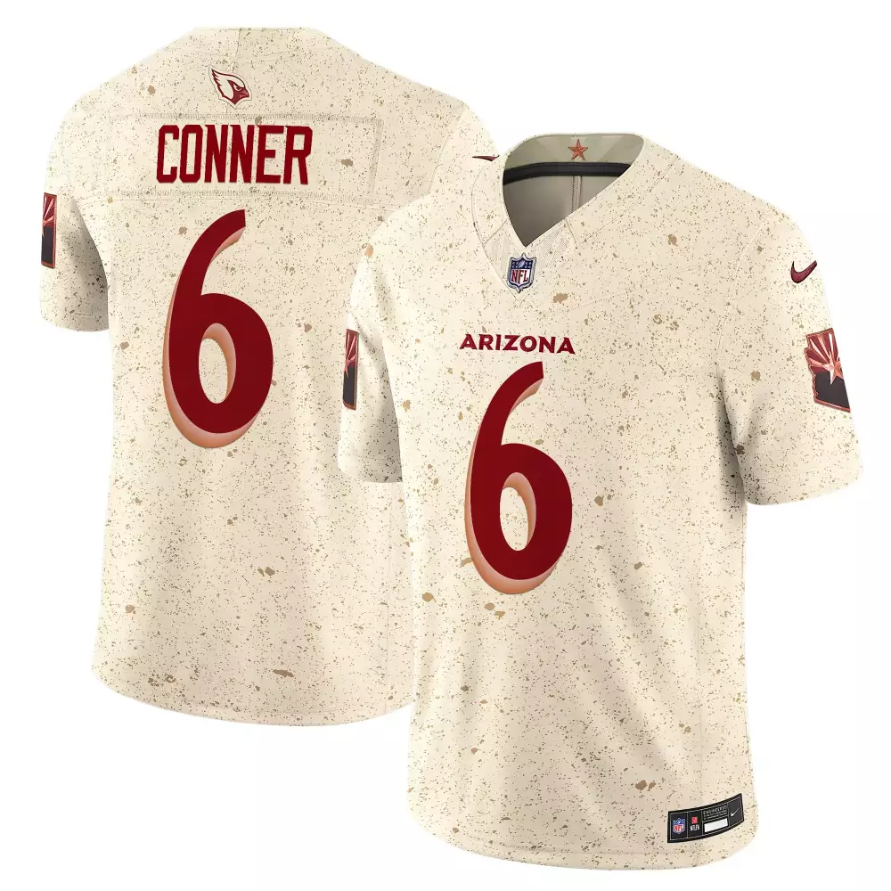 James Conner 6 Arizona Cardinals Jersey Cream NFL 100 Men Maroon Vapor Limited All
