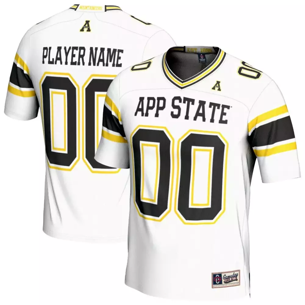 App State Jersey White Men Black Yellow Gameday Fashion