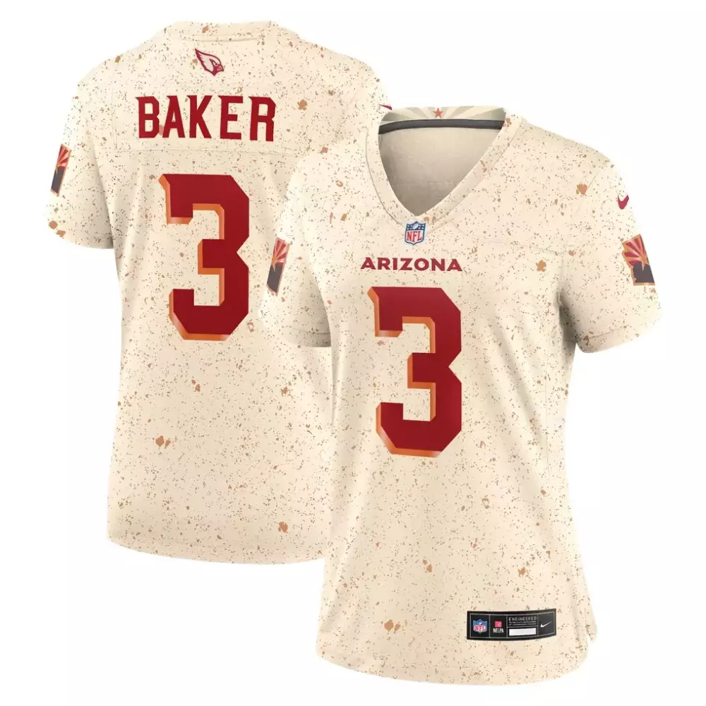 Budda Baker 3 Arizona Cardinals Jersey Cream Nflpa Men Standard Throwback Custom Design