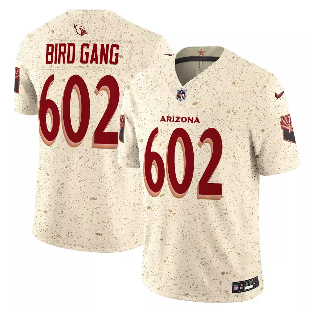 Skull Gang Arizona Cardinals Jersey Cream Men Game Maroon Vapor Limited All Stitched