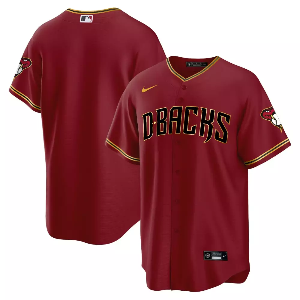 Arizona Diamondbacks Jersey Maroon Men Black Gold All Stitched