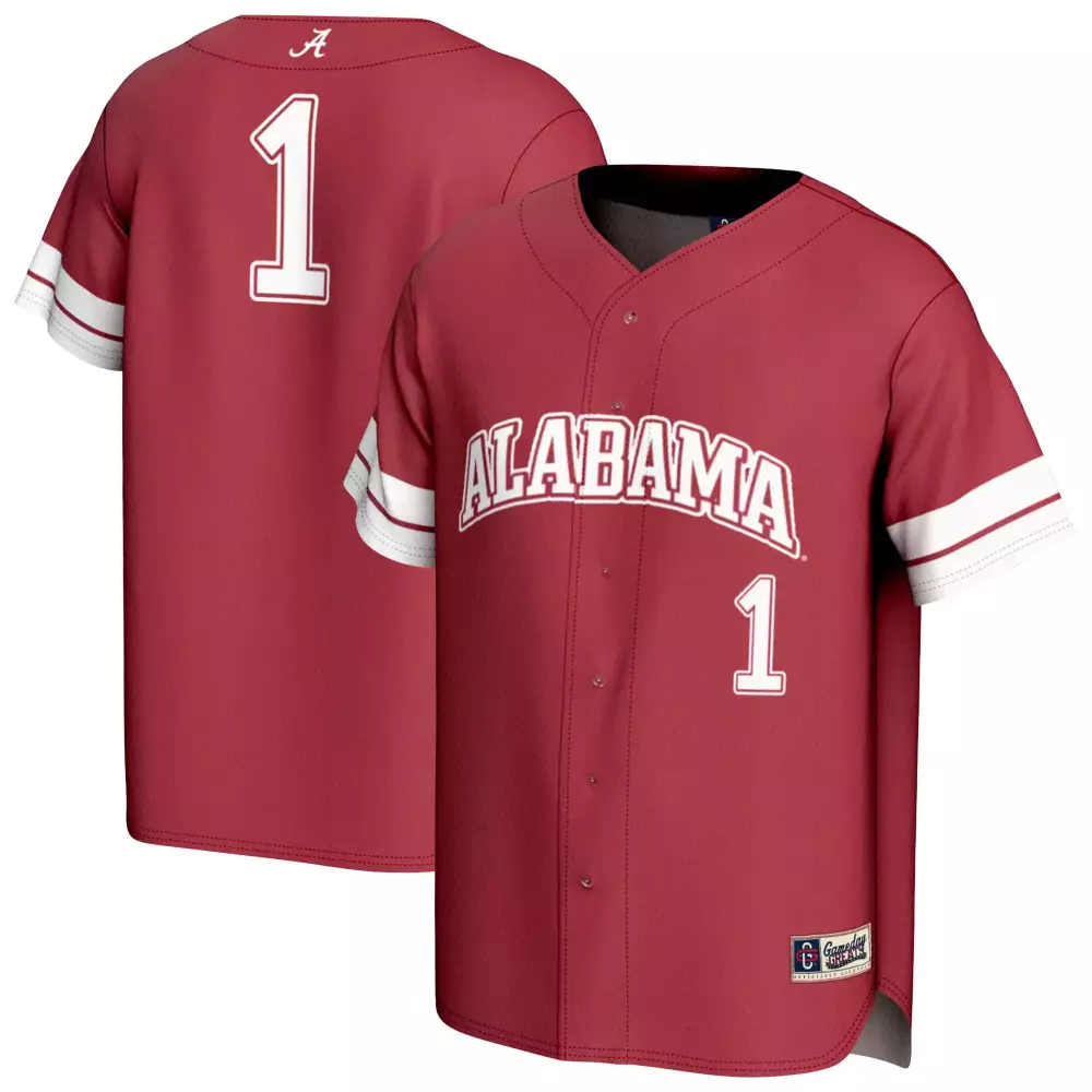 Crimson 1 Alabama Tide Jersey Maroon Men White All Stitched Vapor