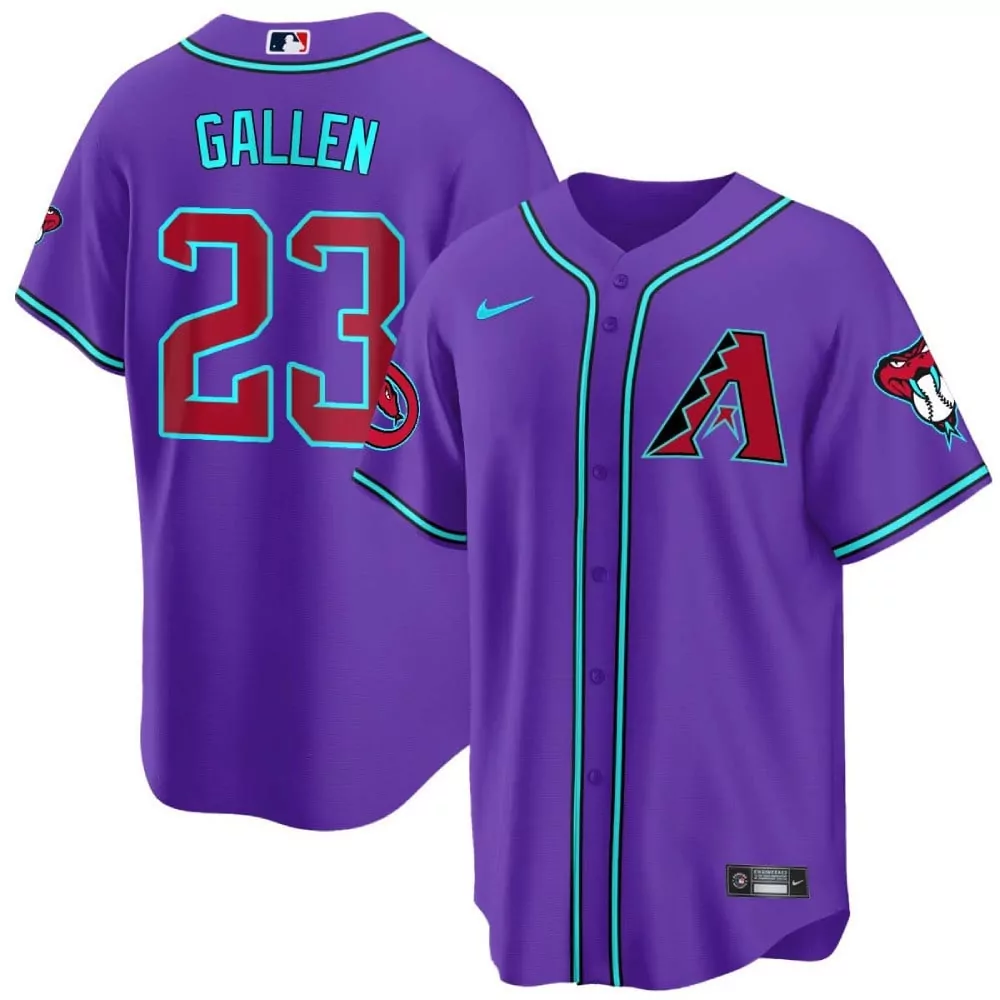 Zac Gallen 23 Jersey Purple City Connect Arizona Diamondbacks Snake Men Alternate