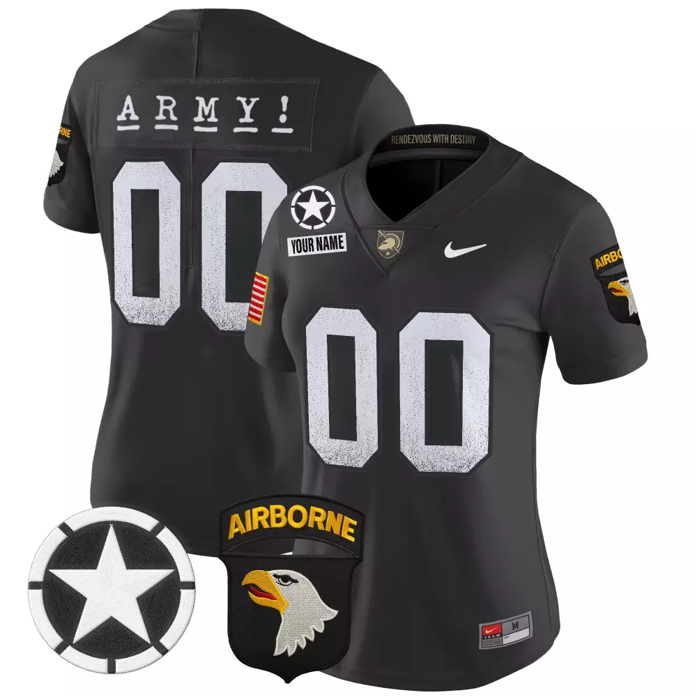 Custom Army Jersey Black Football Us Star Airborne Men White Gray Unisex Vapor Stitched