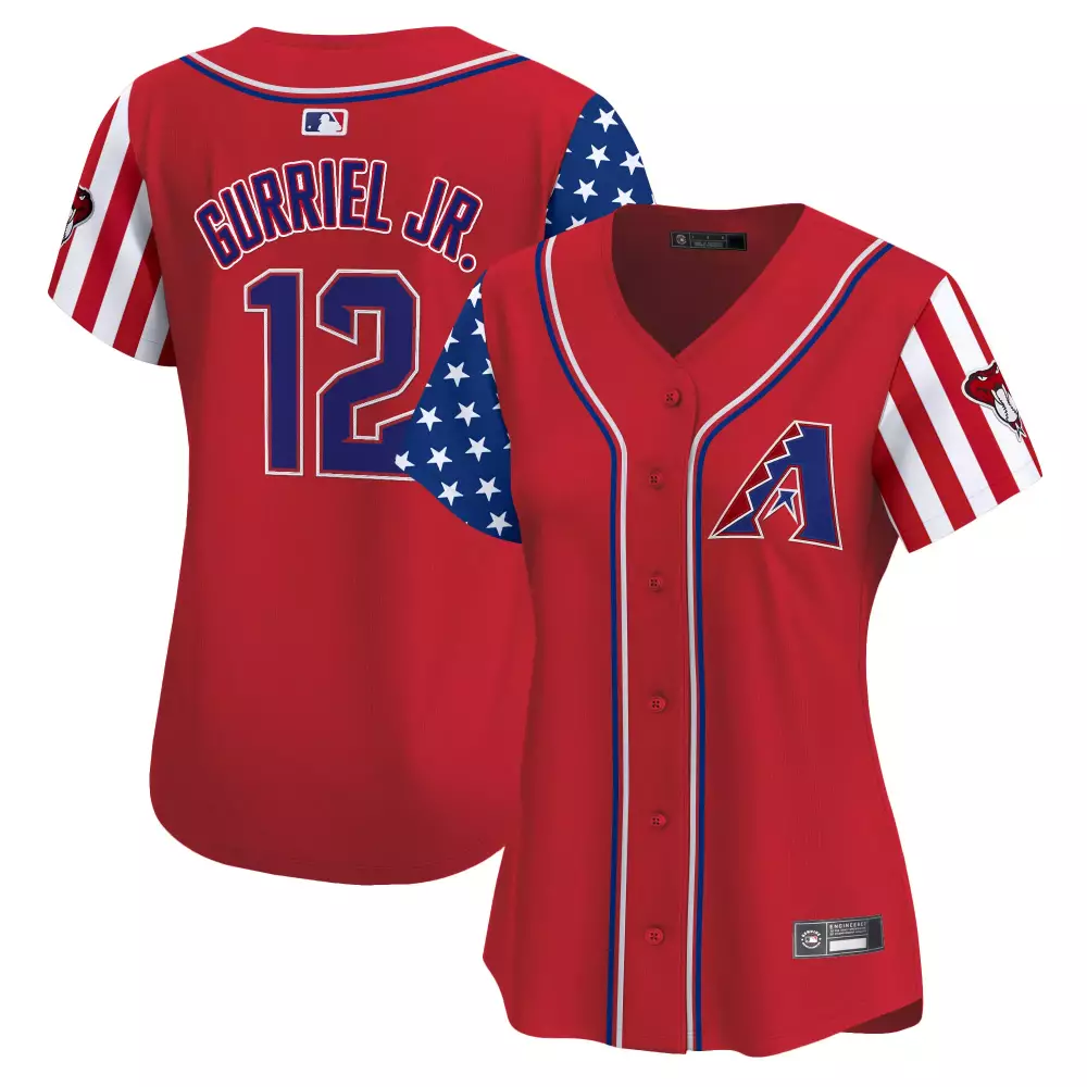 Gurriel Jr. 12 Jersey Red Arizona Diamondbacks Men Alternate Split Design Blue White