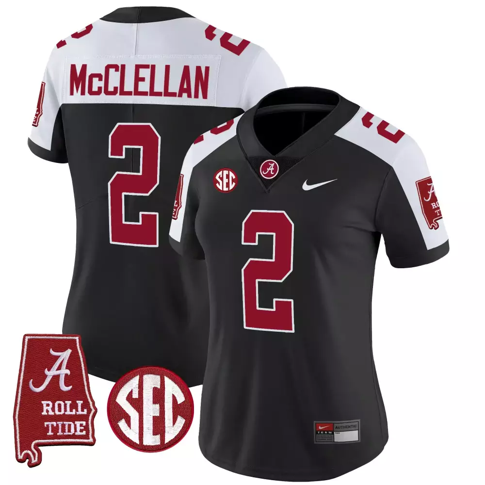 Jase Mcclellan 2 Jersey Black Alabama Crimson Tide Roll Women White Alternate Vapor