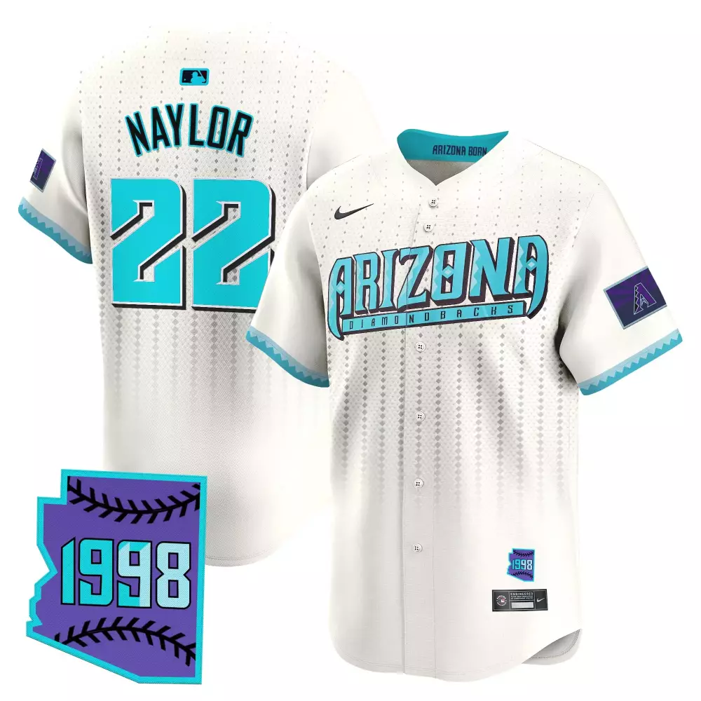 Taylor Clarke 22 Jersey White Arizona Born Diamondbacks Men Teal Purple Vapor Stitched