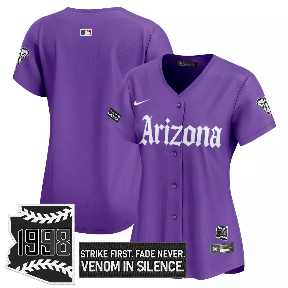 Wildcats Desert Jersey Purple 1998 Arizona Diamondbacks Fade Never Silence Venom