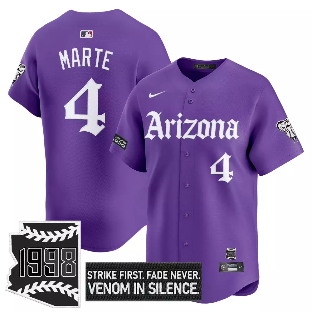 Ketel Marte 4 Jersey Purple City Connect Arizona Diamondbacks Men Split Design White