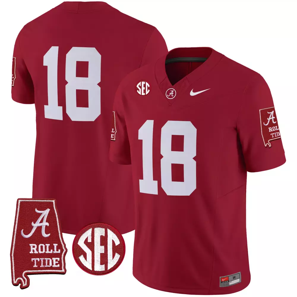 Young 18 Alabama Crimson Tide Jersey Ncaa Roll 2023 Men White Vapor Limited v5 All