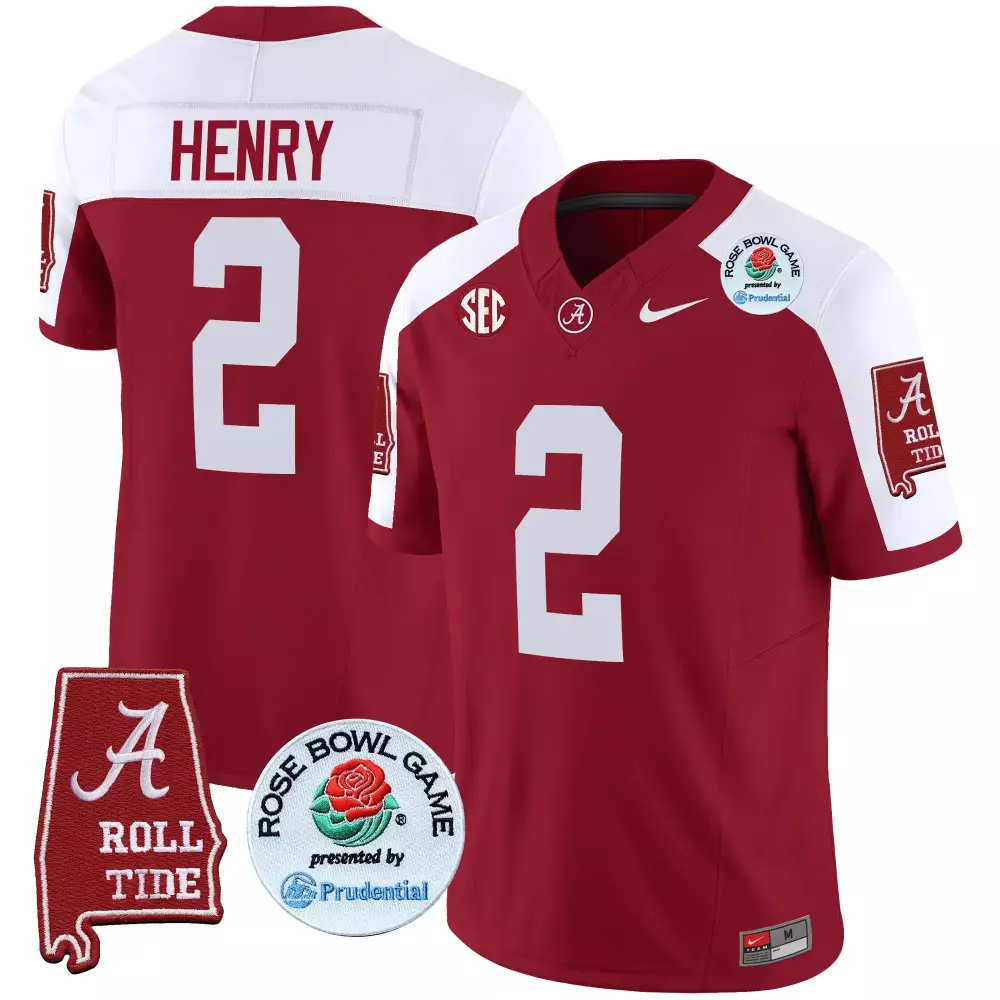 Derrick Henry 2 Jersey Crimson Alabama Tide Roll Men White Alternate Vapor Limited