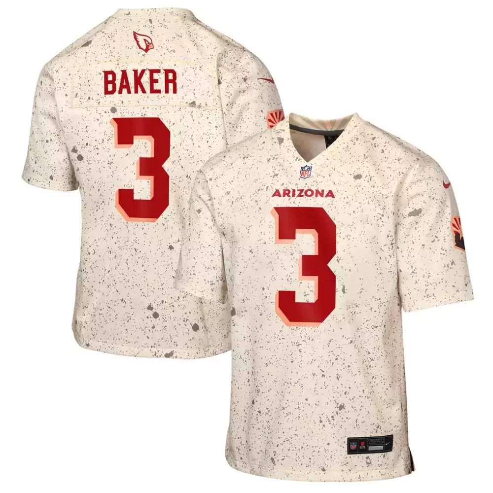 Budda Baker 3 Arizona Cardinals Jersey White Men Game Inverted Custom Design Red