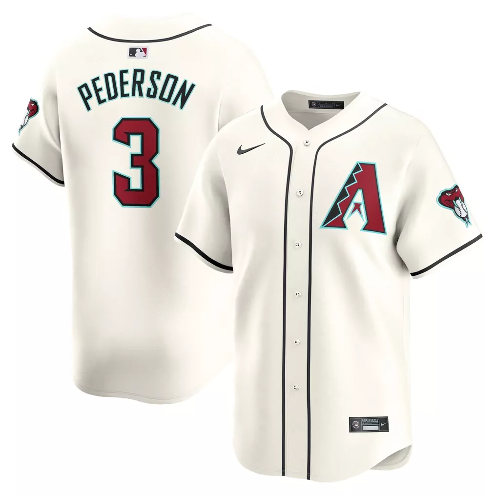 Joc Pederson 3 Jersey Cream Arizona Diamondbacks Men Black Teal Maroon Home Limited