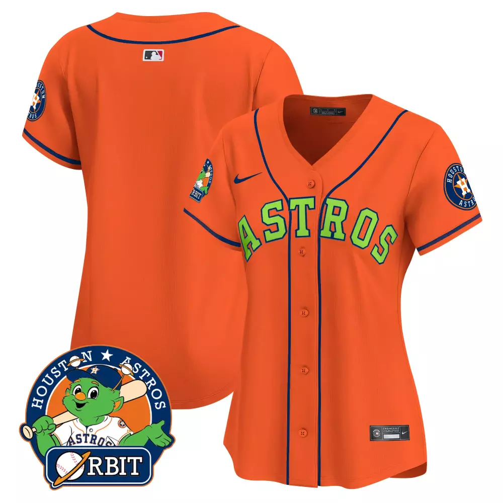 Orbit Houston Astros Jersey Orange City Connect 2023 Blue Green All Stitched Vapor