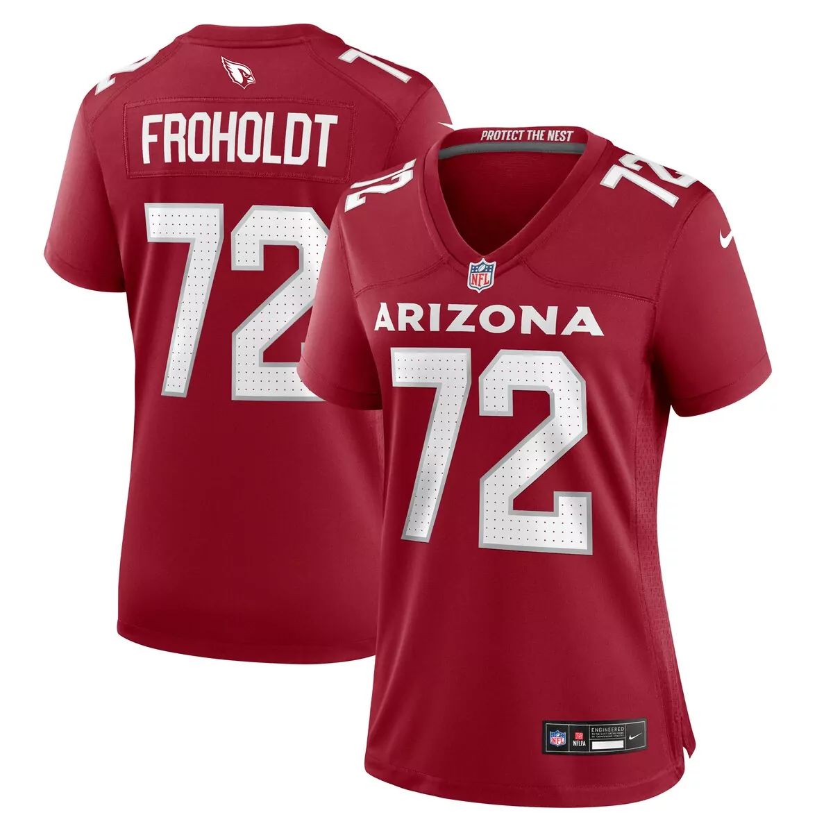 Hjalte Froholdt 72 Jersey Cardinal Red Arizona Cardinals Men NFL White Silver Game