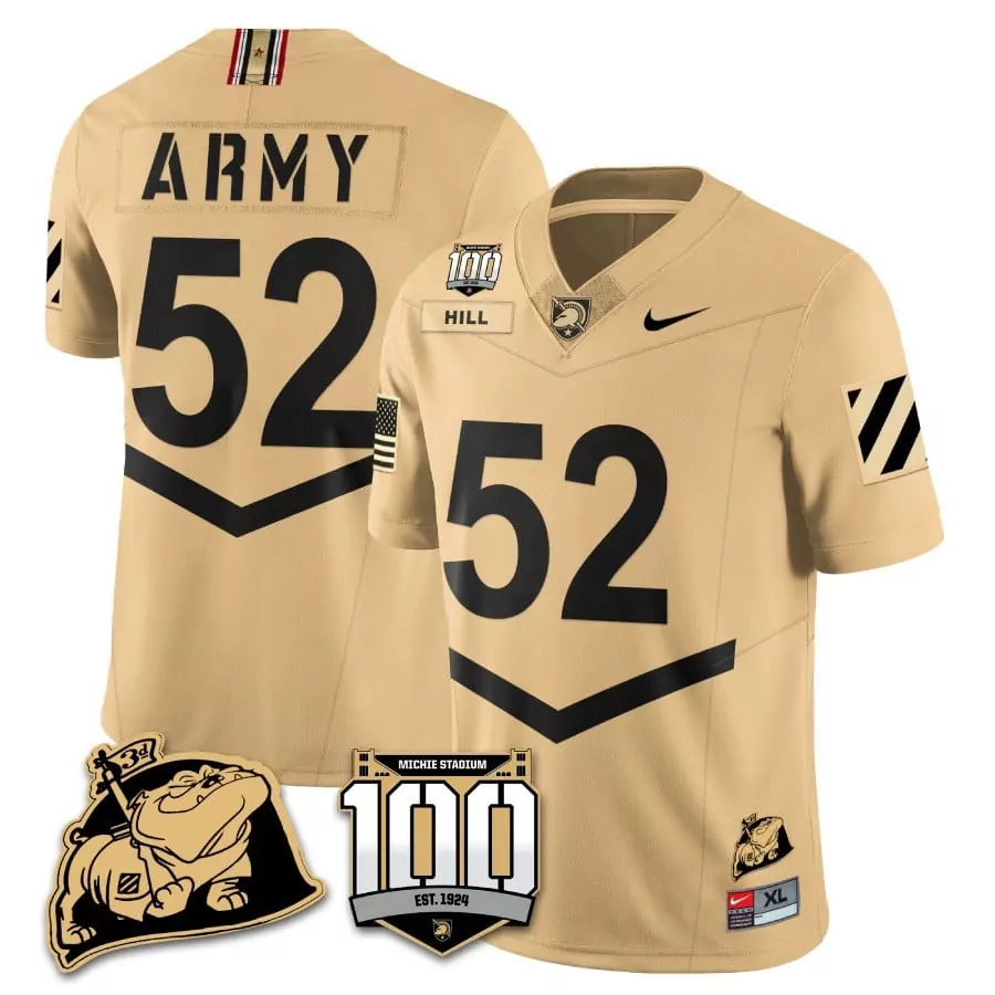 Adin Hill 52 Army Jersey Tan 100th Anniversary Michie Stadium 100 1924 American Flag