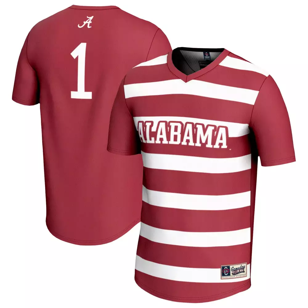 Striped Gameday 1 Alabama Jersey Maroon Greats T-shirt White All Stitched Vapor
