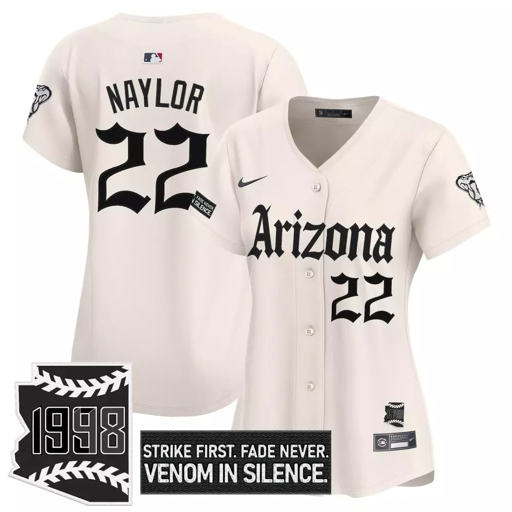 Taylor Clarke 22 Jersey Cream Venom Arizona Diamondbacks Women Black Vapor