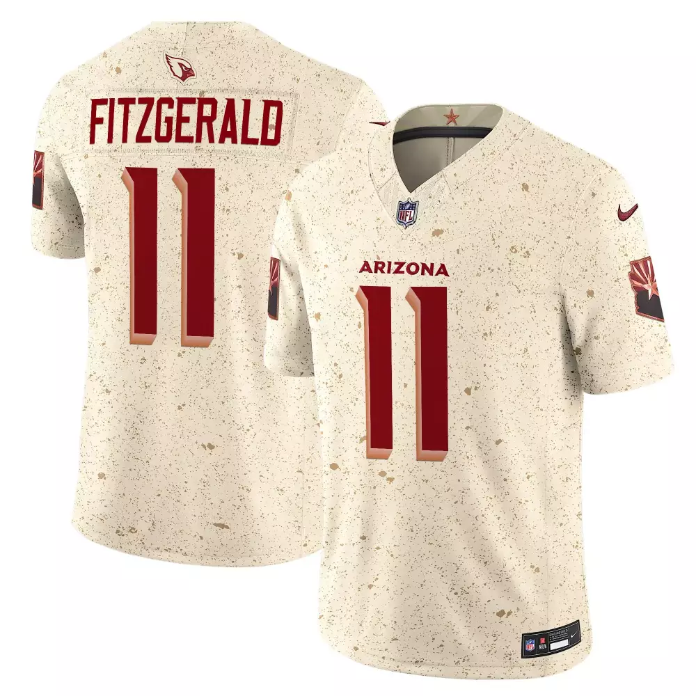 Larry Fitzgerald 11 Jersey Cream Arizona Cardinals Men Alternate Maroon Vapor Limited