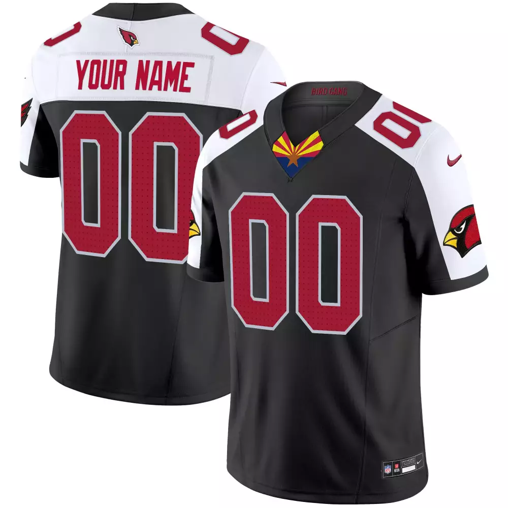 Custom Arizona Cardinals Jersey Black Men Alternate White Red Vapor Limited v2 All