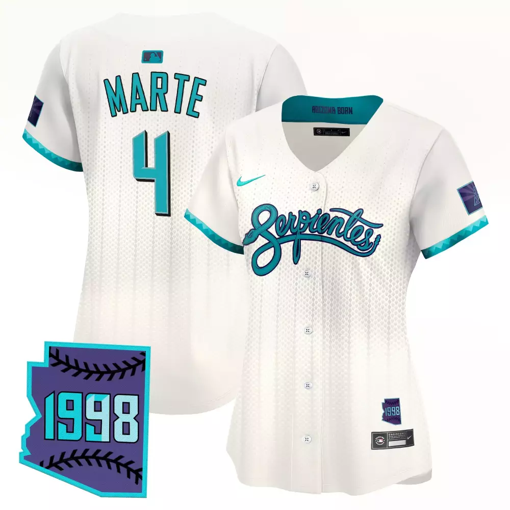 Ketel Marte 4 Jersey White City Connect Arizona Diamondbacks 1998 Men Alternate Split Design