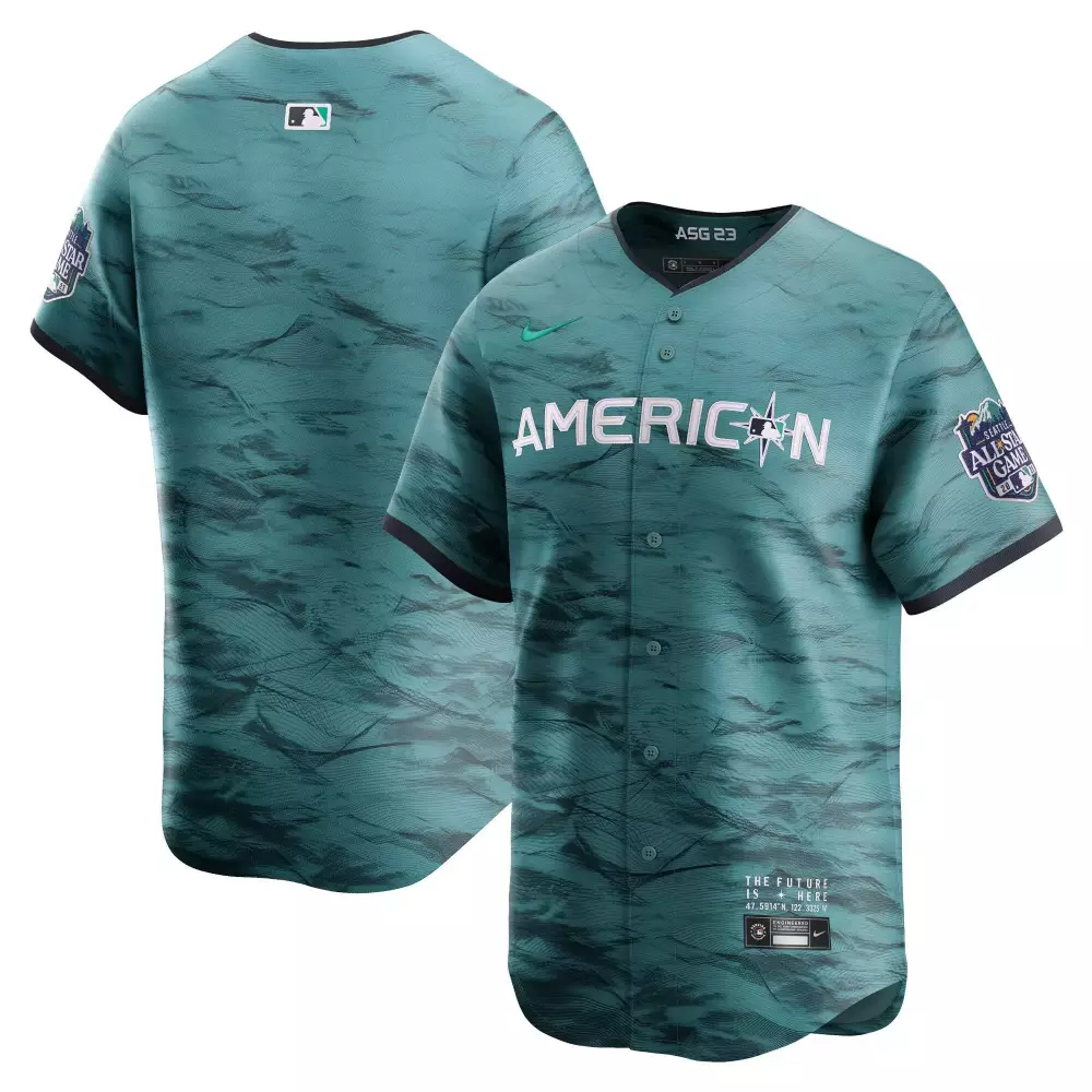 American League MLB All-stars Jersey Teal All-star Game Seattle 2023 Men Custom Design