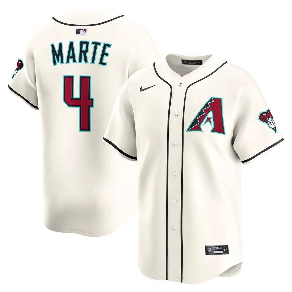 Ketel Marte 4 Jersey Cream Arizona Diamondbacks Men Maroon Teal Black Home Limited