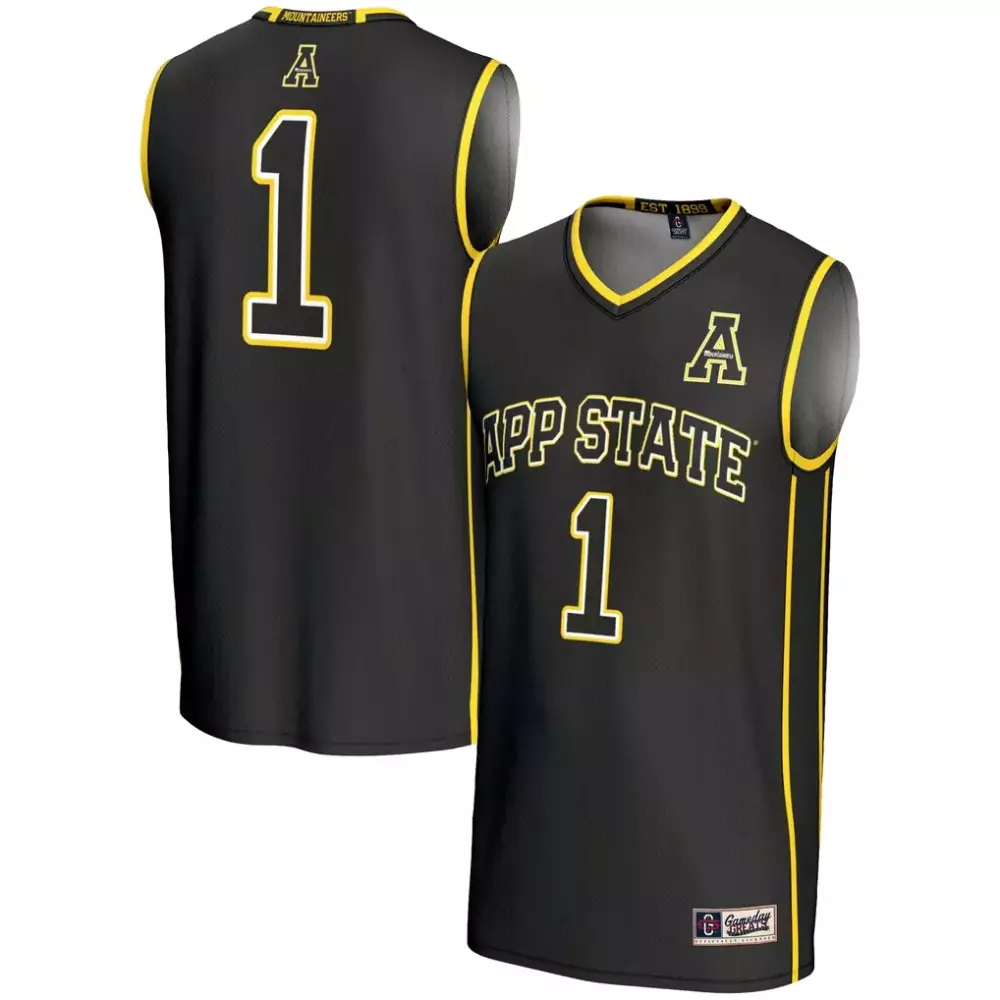 Mountaineers 1 App State Jersey Black Gameday Yellow