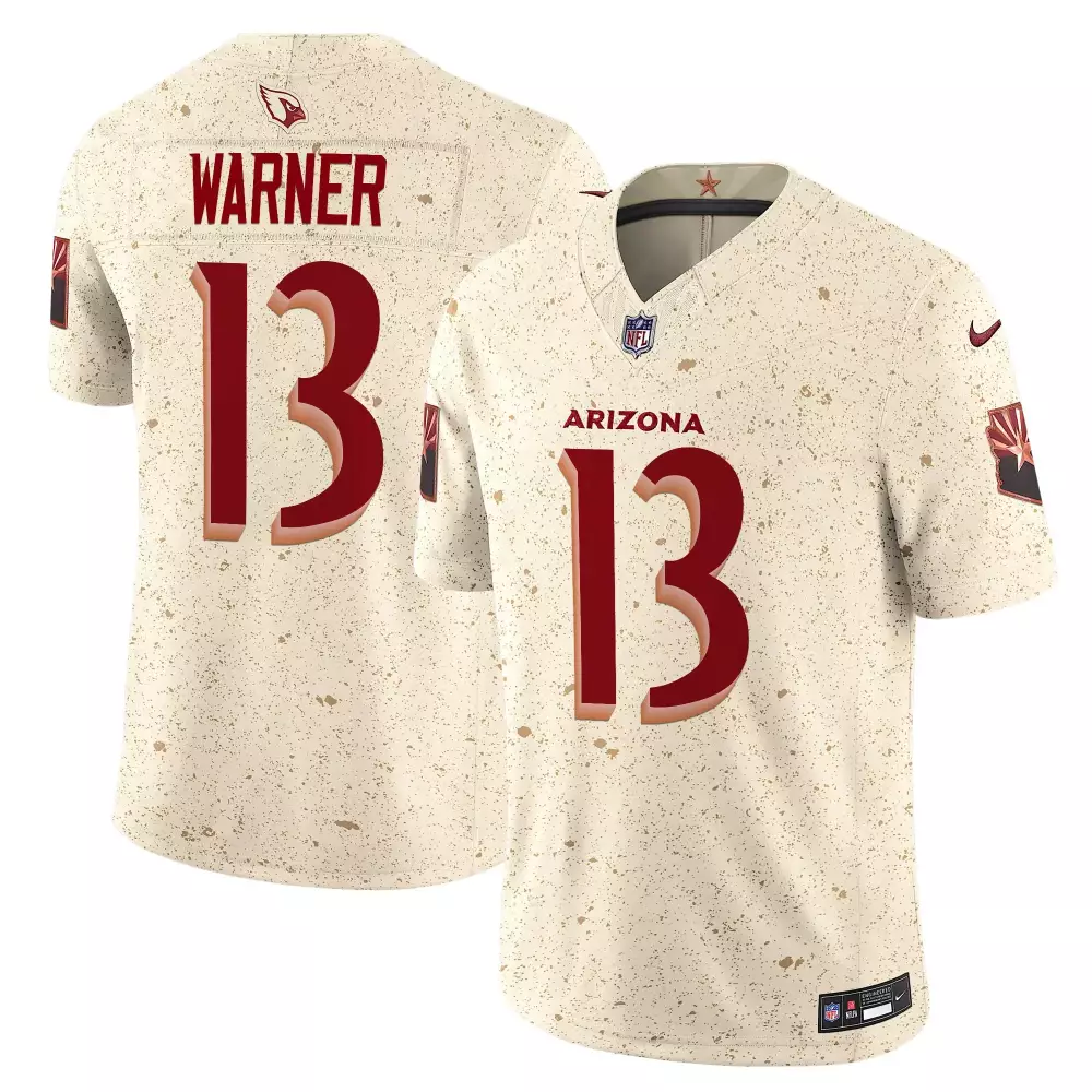 Kurt Warner 13 Arizona Cardinals Jersey Cream Men Player Alternate Maroon Vapor Limited