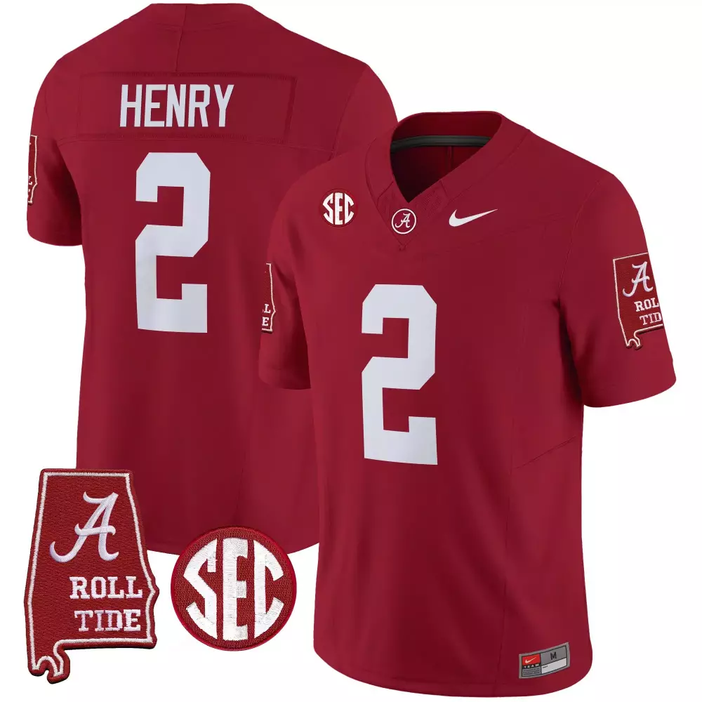 Derrick Henry 2 Jersey Crimson Alabama Tide "a" Roll 2023 Men White Vapor Limited