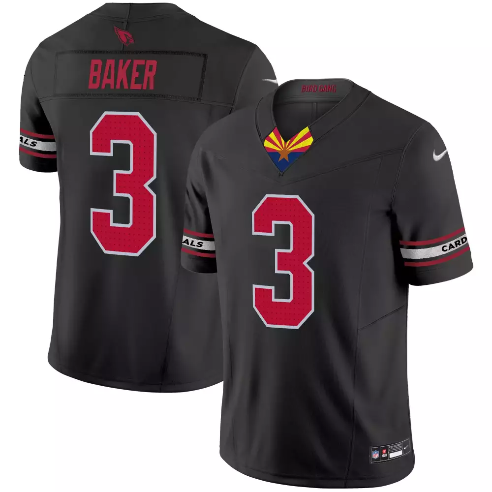 Budda Baker 3 Arizona Cardinals Jersey Black Men Player Red White Vapor Limited v2
