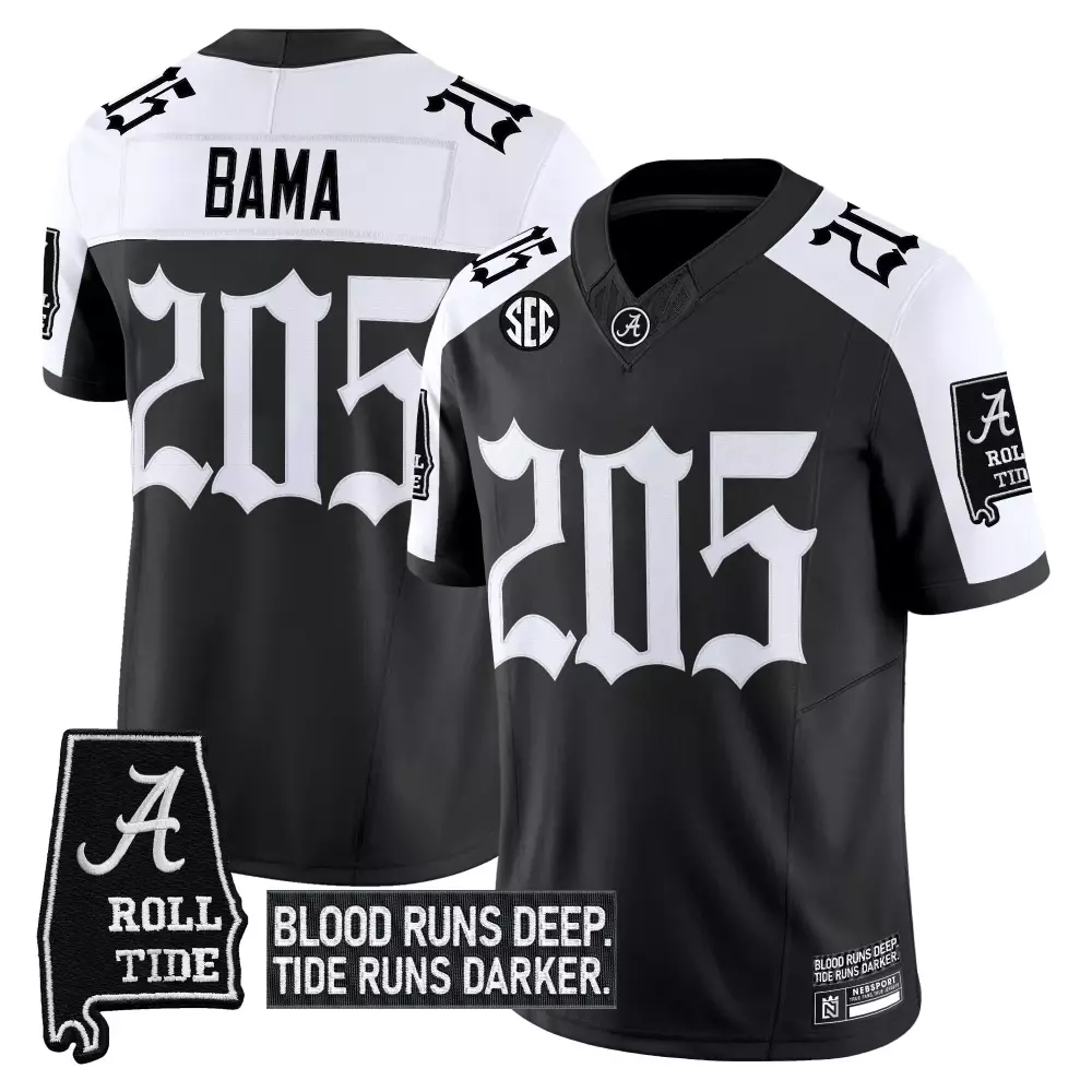 Daniel Blood Alabama Crimson Tide Jersey Black Roll Men Alternate White Stitched