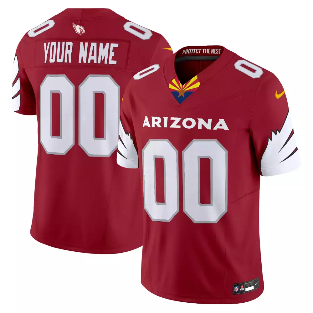 Custom Arizona Cardinals Jersey Cardinal Red Men White Black Vapor Limited All Stitched