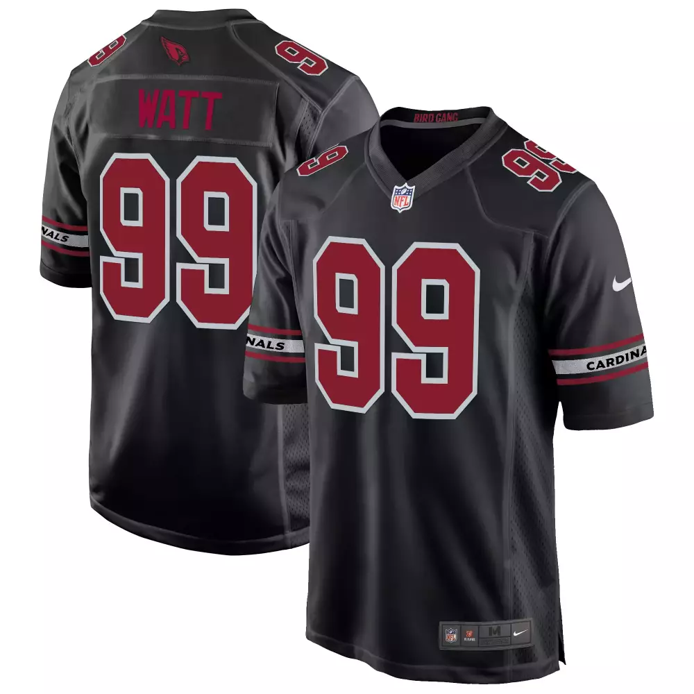 Jj Watt 99 Arizona Cardinals Jersey Black Men Red White Game All Stitched